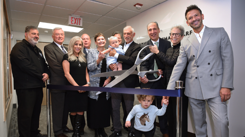 Arnhold family ribbon cutting at New Milford Hospital for opening of expanded primary care office and cardiac rehab