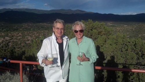 (Left to Right) Trudi Conkling and Jenny Bishop at the Santa Fe Opera