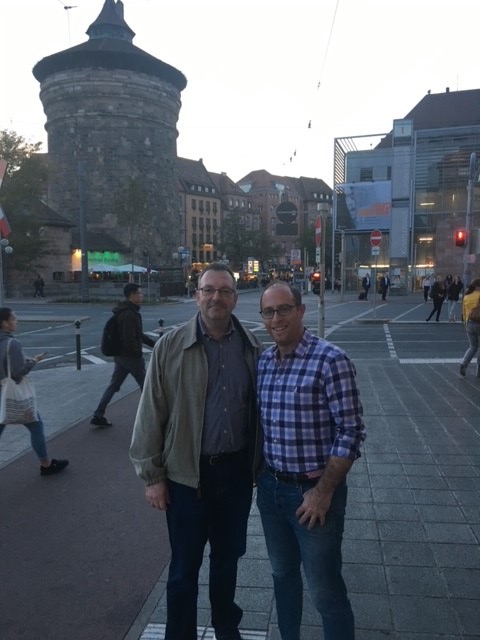 (Left to Right) Drs. Mark Warshofsky and Joshua Marcus in Nuremberg, Germany (pre-pandemic)