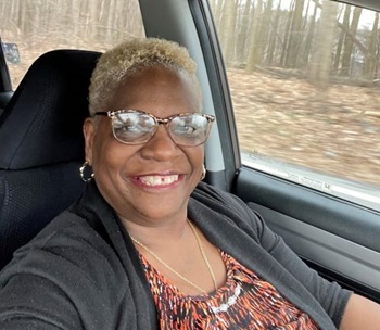Barbara Brickhouse, 68, Beacon, New York. Barbara is a two-time cancer survivor. This is a selfie in her car.