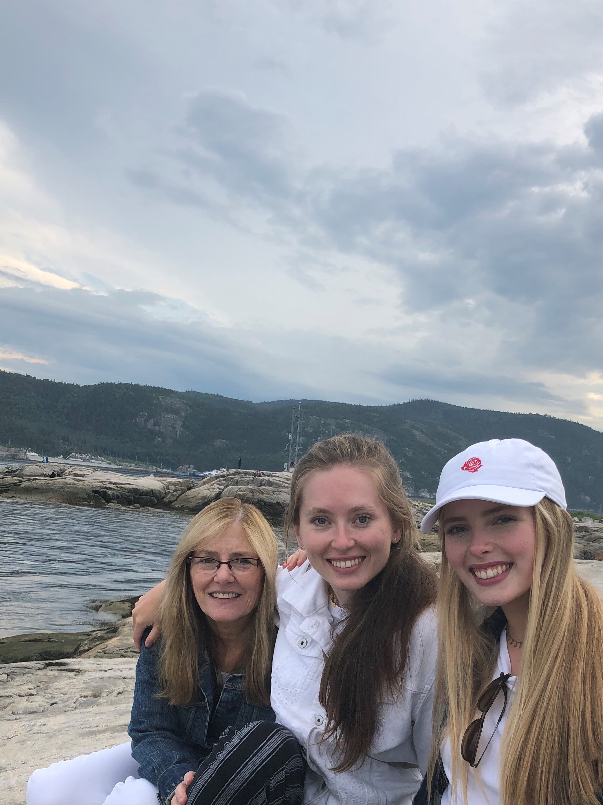 (Left to Right) Brenda, Martha and Nora Collins hiking in Quebec, Canada. Brenda said “Hiking around this area was (literally for me) breathtaking.”