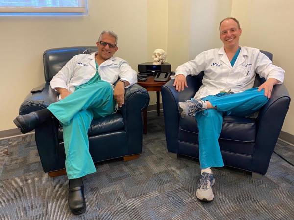 (Left to Right) Neurosurgeons Dr. Adesh Tandon and Dr. David Penn