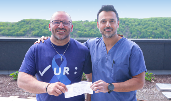 (Left to right) John Manganiello and colorectal surgeon Dr. Pranat Kumar