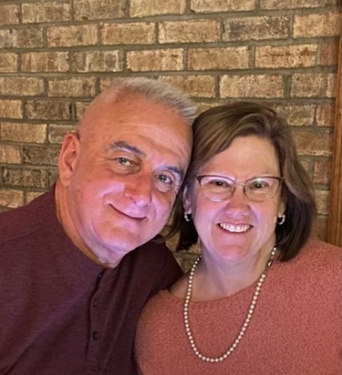 Vassar Brothers Medical Center breast cancer patient Linda Deserto with her husband.