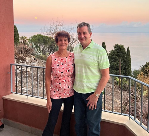 Randi Rote with her husband