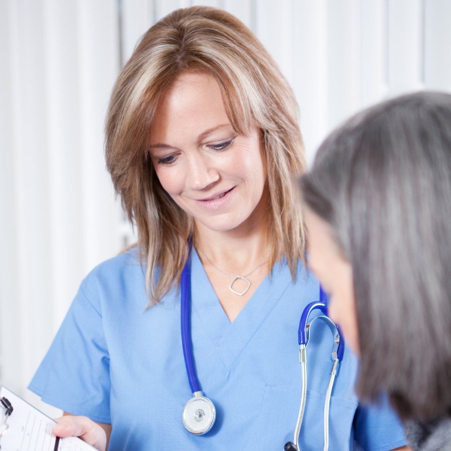 Nurse with patient