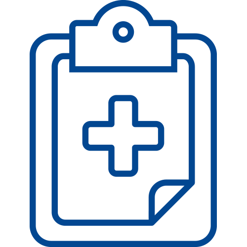 clipboard with medical cross icon