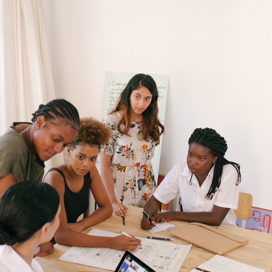 Women at a meeting 