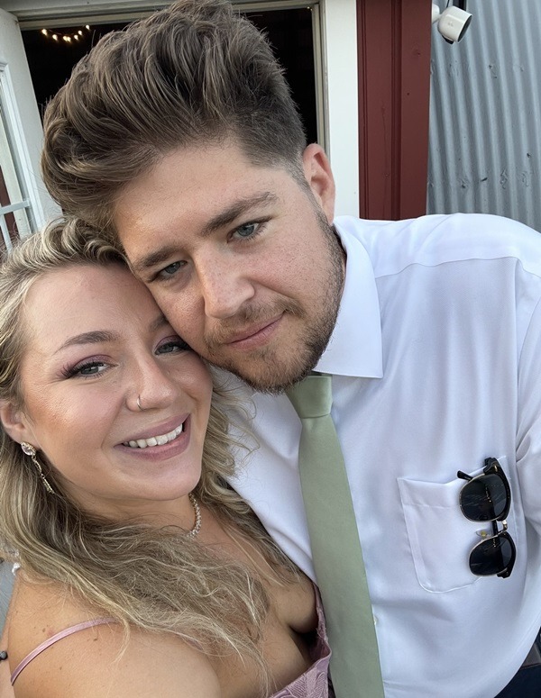 Zachary Sanford, a lung cancer patient at Vassar Brothers Medical Center, with his fiancé.