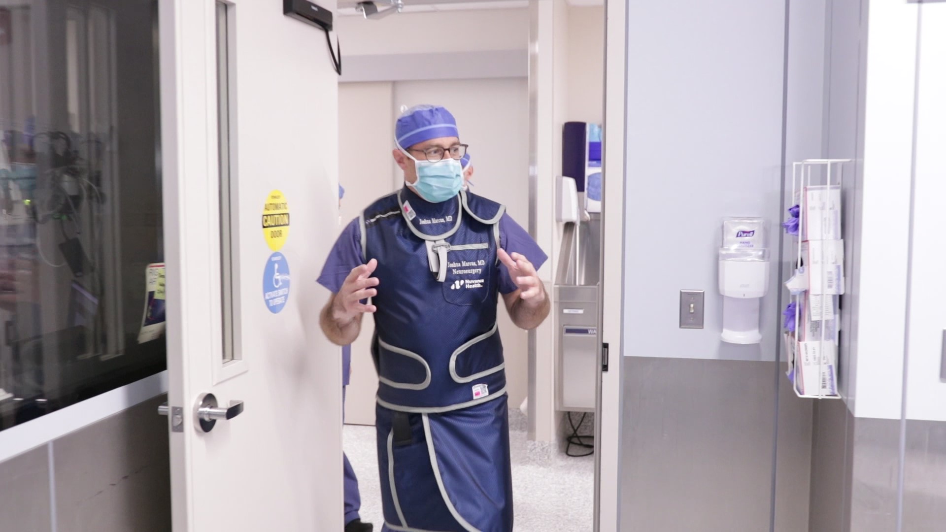 Dr Joshua Marcus in the Danbury Hospital Biplane Angiography Suite 2023