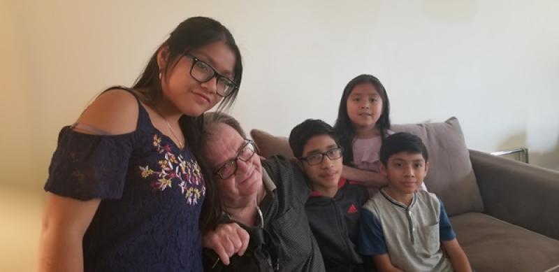 Richard Martin with his family.