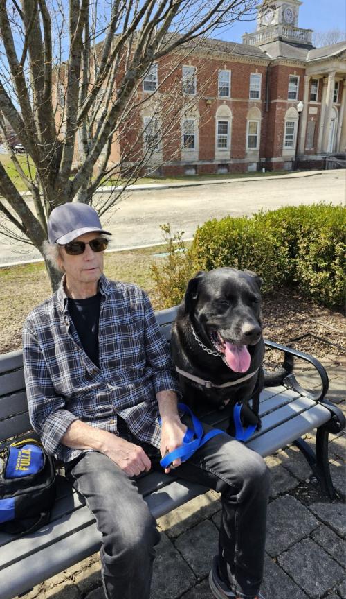 Alan Smith with Beaux his LabRottweiler