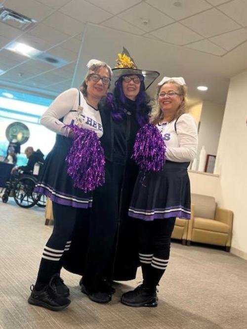 Barbara Grathwohl with Frances and Marie at the WCC Halloween 2023