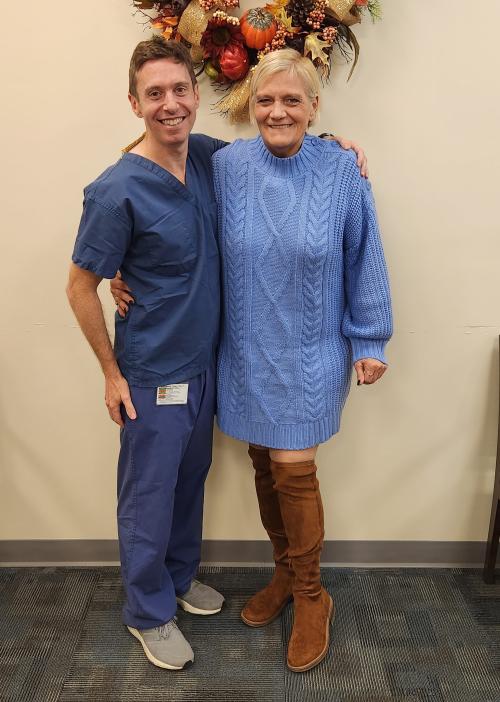 Dr Jon Lebovitz and Jodi HammellFifield VBMC Stroke Patient