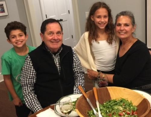 Frank and Jayne Davis with grandchildren Ryan and Olivia
