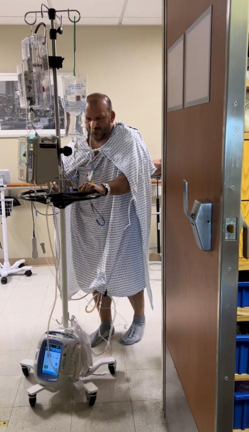 VBMC Colon Cancer Patient John Manganiello After Surgery 1