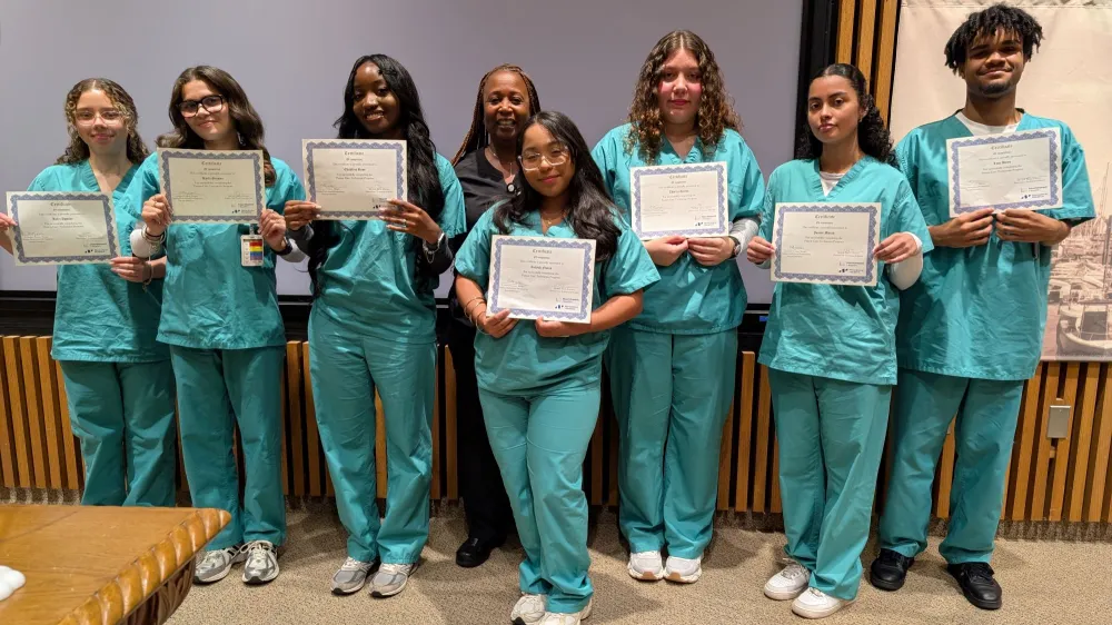 nursing students receiving diplomas