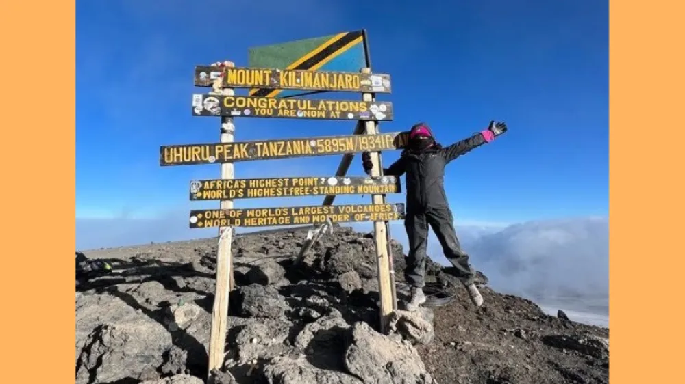 Hero NH Spine Patient Carolina Herrera Mt Kilimanjaro July 2023 1