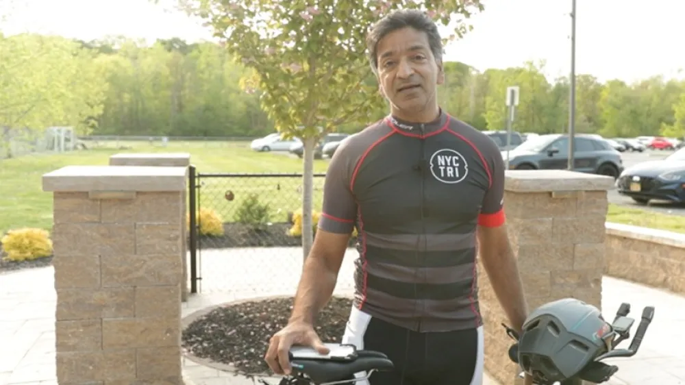 M Zubair Jafar MD riding his bicycle 860x484