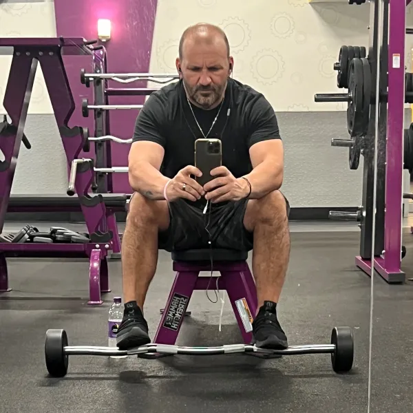 VBMC Colon Cancer Patient John Manganiello Working Out 1